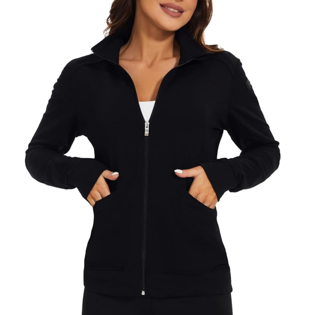 Respiratory Therapist Scrub Jacket Black