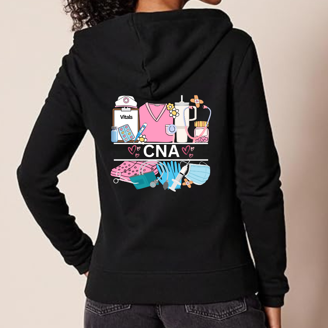 Zip Up Hoodie CNA Black